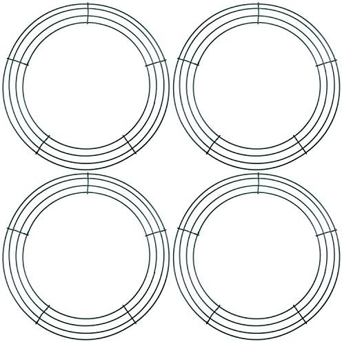 Uratot 4 pakovanje metalnih vijenca okvira zeleni žica vijenac za božićne vjenčane praznike Valentinovo vrt kućne zabave