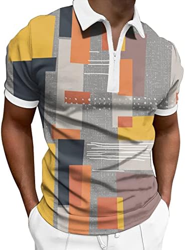 XXBR muške polo majice Ljeto plaćeno kratki rukav CATER Zip kontrast Golf majica Radne majice