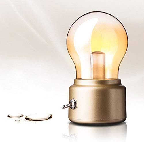 Punjiva Baterija Lampa Za Raspoloženje Pisaći Sto Lampa Vintage Led Sijalica Noćno Svjetlo Retro Prenosiva Noćna Lampa
