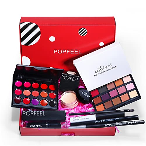 Makeup poklon setovi za žene makeup Box uključuju-sjenilo makeup Palette + maskara + olovka za oči + sjenilo + korektor + sjajilo