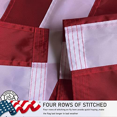 Američka zastava 4x6 Izrađena u SAD-u Teška dužnost, američke zastave 4x6 Vanjski, najduže veće sa vetrom, najlonske šivene pruge 2 mesinga
