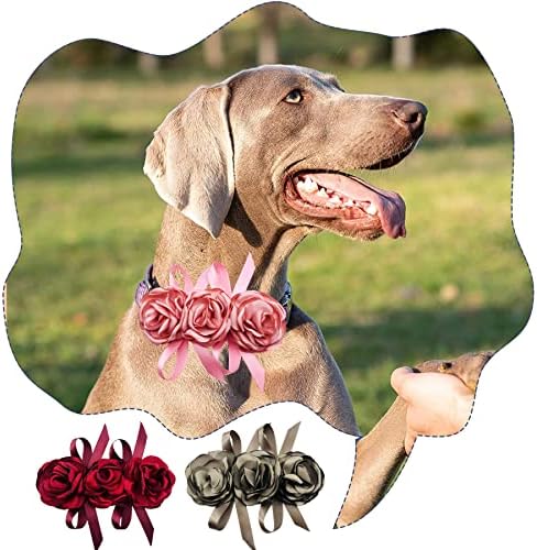 Jpgdn 4pcs / pakovanje cvijeće ogrlicu za pse cvjetovi čari pričvršćivanja poklopci priključci za vrat ruža crvena ružičasta ljubičasta