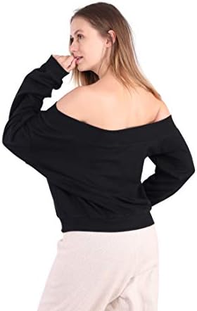S ramena obrezane dukseve žene estetske vintage pamučne slatke jedno rame usjev džepate pulover tinejdžerske djevojke
