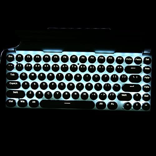 Mehanička tastatura u stilu ASHATA Retro pisaće mašine, okrugli tasteri za kontrolu dugmeta 83 tastera, ergonomski Plug and Play 3