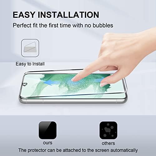 GiiYoon 2+3 paketa Zaštita ekrana za Samsung Galaxy S22 5G sa 3 pakovanja kaljenog stakla zaštitni Film ekrana i 2 paketa zaštita