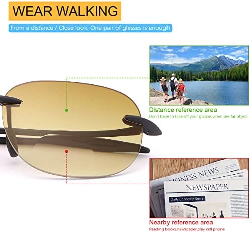 Yimi Bifocalne naočale za čitanje protiv plavog svjetla / UV400 Sunčevi čitači daleke i u blizini Dvostruke upotrebe za muškarce žene