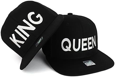 Moderna prodavnica odjeće King and Queen vezena pamučna mrežasta kapa sa ravnim novčanicama