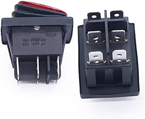 Inanir 2pcs vodootporan zasun za zatvaranje 6 pin uključen / isključen / na 3 poziciju crveno osvijetljeno 250V / 16A 125V / 20A preklopnik