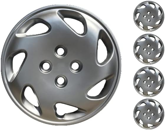 Coprit set poklopca od 4 kotača 14 inčni srebrni HUBCAP vijak - na odgovara Hyundaiju