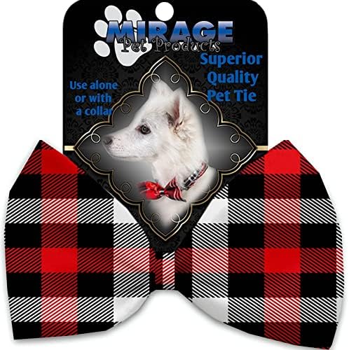 Crveni i bijeli bivoli Provjerite dodatnu opremu za kravate za kućne ljubimce sa čičak