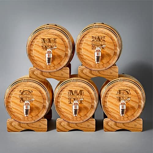 GROOMSMEN Pokloni set 5 mini hrastovog viskija - Jedinstveni pokloni za prijedlog za mladoženje - mogu biti i bestman poklon od mladoženja ili vjenčanih usluga