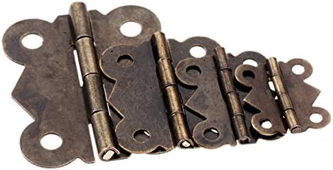 Samonamjena zgloba nameštaja 10pcs Butterfly šarke vrata antikne brončane ormariće nakit ukrasite zglob za hardver nameštaja sa vijcima