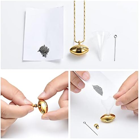 Ogrlica za kremiranje IMRSANL za pepeo urn nakit od nehrđajućeg čelika fudbal / košarkaš pepeo pepeo nakit čuva spomen-privjesci u