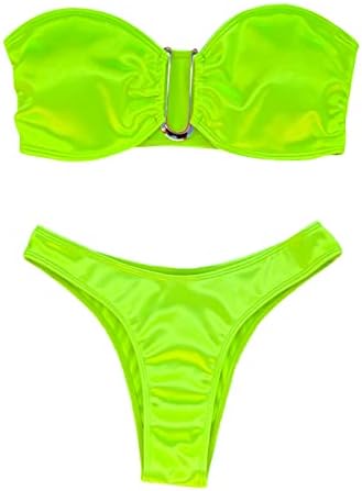Plus veličine bikini kupaći kostim za žene Žene Bandeau Bandage bikini Set Push Up Brazilski Swimwear Beachwear