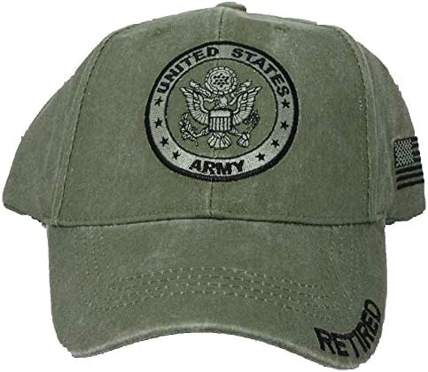Američka vojska penzionisana bejzbol kapa sa američkom zastavom sa strane. Od Green