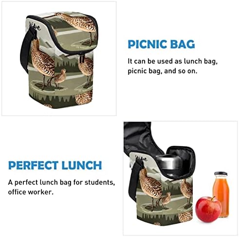 Guerotkr torba za ručak žene, kutija za ručak za muškarce, ženska kutija za ručak, ptica