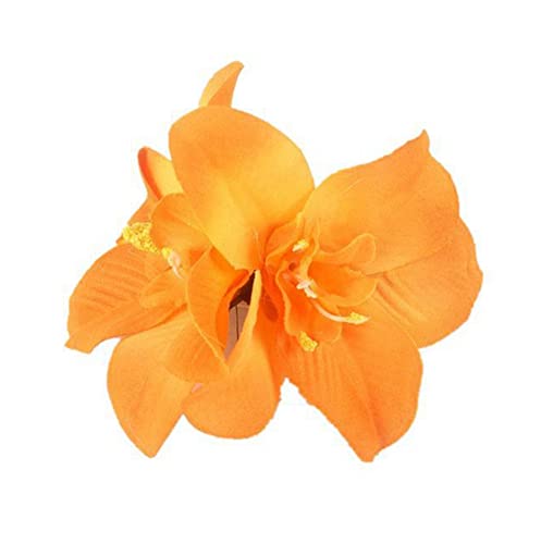 5 kom žene veliki dvostruki šifon orhideja cvijet Bohemian Flowers ukosnica Umjetna tropska cvjetna ukosnica Havaji havajski Hibiscus Plumeria cvjetne kopče ukosnice ukosnica za vjenčanje na plaži Luau