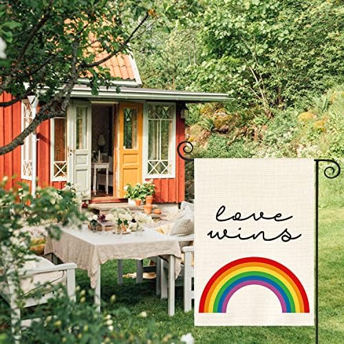 Avoin ColorLife ljubav pobjeđuje duginsku vrtu Garden zastava dvostrane napolje, gay lezbijski LGBTQ zajednice zastava za zastavu