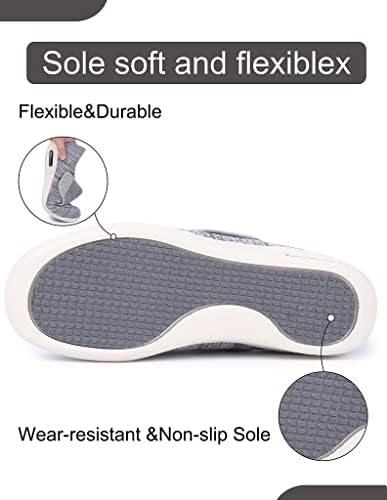 Elitechoice Diabetic cipele za žene, ženske cipele široke širine, podesivo zatvaranje lagane prozračne, natečene noge pješačke edeme