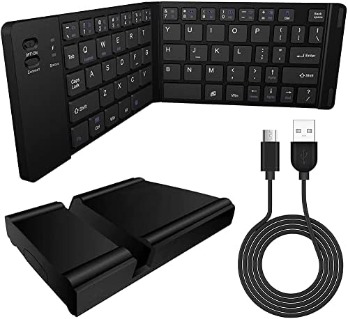 Radovi Cellet Ultra tanka sklopiva Bežična Bluetooth tastatura kompatibilna sa Sony Xperia M4 Aqua 8 GB sa držačem telefona-punjiva puna tastatura!
