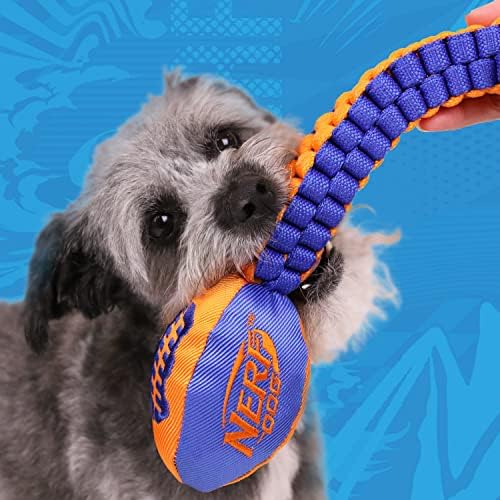 Nerf Pas Vortex lanac tegljač za pse s prskanjem fudbalske glave, laganom, izdržljivom, vodootpornom, 30 inča, za srednje do izvanredne pasmine, pojedinačne jedinice