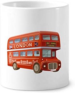 Britanija UK London Crvena dvospratna dvospratna autobusa četkica za zube Penal šalica od keramičkog stalak za olovke