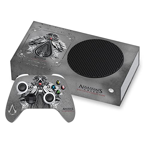 Dizajni za glavu službeno licencirani atentatsoni remen Crest Graphics Graphics Vinil naljepnica Gaming kože naljepnica Kompatibilna sa Xbox serije S konzolom i snopom kontrolera