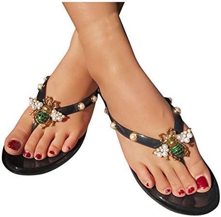 Papuče za žene ljetne sandale sandale male kopče stopala Heringbone ljetna pčela dama zanatske modne ženske sandale Klizanje na sandale