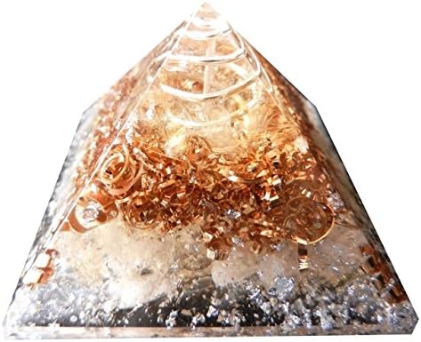 Kristali Rock Clear Kvarc orgonita piramida / reiki krilalne piramide za liječenje i čakri kućni ukras 65 mm sa torbom