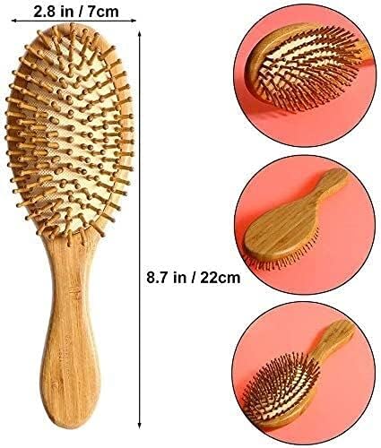 AOOOF drveni češalj prirodna bambusova četkica za kosu protiv statičke masažne češljane drvene čekinje masaže glavljački češalj