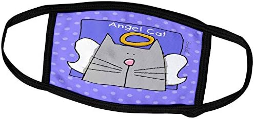 3drose Angel siva mačka slatka crtana Memorijal za kućne ljubimce-navlake za lice