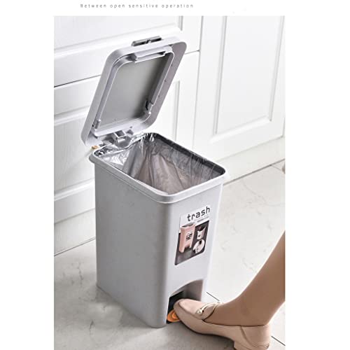 Ditudo kante za smeće kanta za smeće Step-on kanta za smeće za dom i kuhinju, sa zaključavanjem poklopca i sporim zatvaranjem, smeće