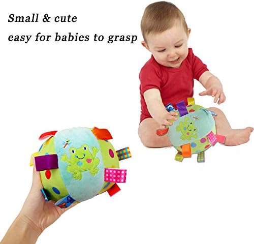 Stohua Baby Colorful Taggie Ball, meka plišana senzorna kugla za igranje za rano obrazovno, lobl tag lop za djecu dječje dijete novorođenčad,