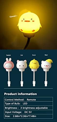 Noćno svjetlo za životinje,Kawaii LED noćna lampa,slatka noćna lampa USB sa napajanjem,dekoracija kreveta,igračke za životinje za