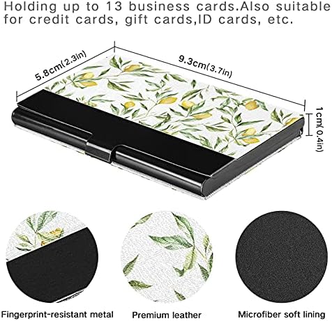 Držač vizitkarte akvarel limuni za žene i muškarce torbica za držač vizitkarte sa kožnom ličnom karticom lična karta Organizator kreditne kartice