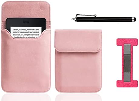 za 6 inča Kindle Paperwhite, Cover torbica torba za rukave-uključuje crvenu traku za ruke-ružičastu