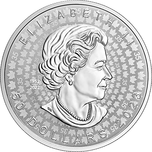 2023 DE Moderna prigodna pomoćna PowerCoin javorov list 35 godina ultra visoki reljef 5 oz srebrnog novčića 50 $ kanada 2023 Dokaz