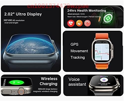 2023 T800 Uitra Smart Watch Ultra Series8 NFC SmartWatch Muškarci Žene Bluetooth Call Vodootporna bežična punjenje Fitness narukvica