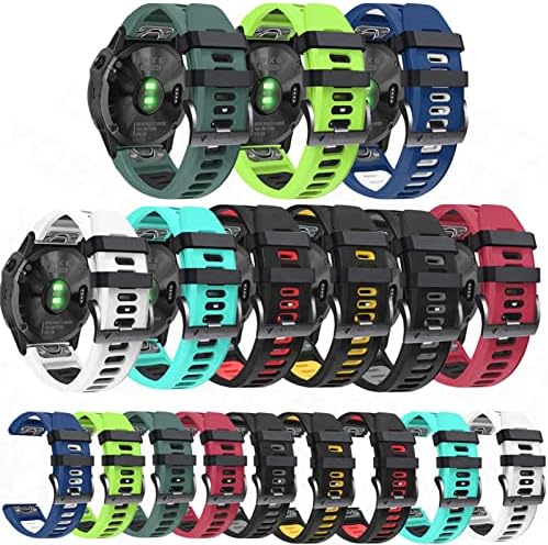 BKUANE Sport Silikon Smart Trake za Garmin Fenix ​​7 7x 6x 6 Pro 5x 5 Plus 3hr Easy Fit Brzo izdanje 26 22 mm narukvice