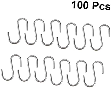 SewAcc 100pcs Viseće kuke za biljke Metalne kuke za teške odjeće Metalna stalak za odjeću Heavy Duty Wall Pegs S Kukel Bulk S Hanger Priključak Viseći lonac Hanger Hanger Obična kuka za ručnik