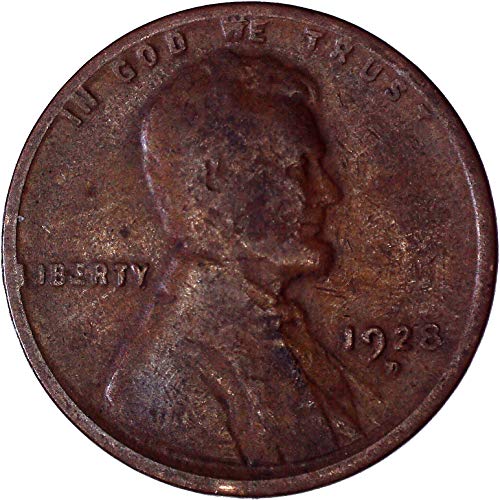 1928 D Lincoln pšenični cent 1c Veoma dobro