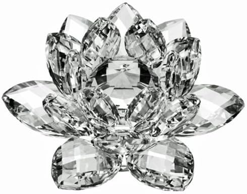 Amlong Crystal 3 inčni Clear Crystal Lotus cvijet sa poklon kutijom