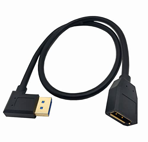 Qaoquda DisplayPort produžni kabel, 8k DP produžni kabel, 1T 90 stupnjeva uglovan 8K DisplayPort muški za ženski dodatni kabel za