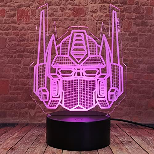 Fanrui Cool Bumbar botovi Optimus Prime Action figura Autoboti 3D Vitez Trans Slika 16 promjena boje Led noćno svjetlo dekor fanovi