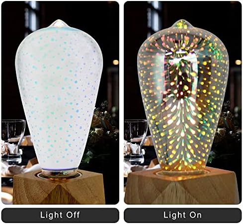 VOOSEI Infinity 3D efekat vatrometa LED sijalica, šarena jedinstvena praznična lampa, E26 Srednja baza, višebojna dekorativna Almora