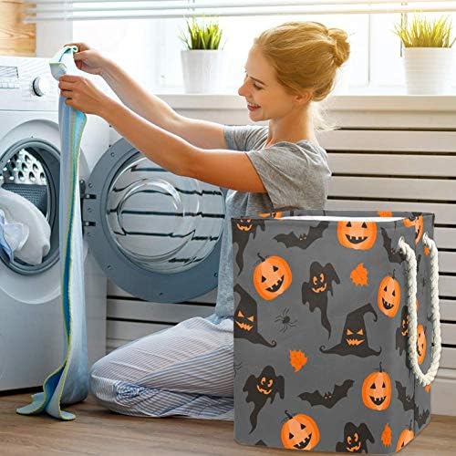 Inhomer Halloween holiday Pattern 300D Oxford PVC vodootporna odjeća Hamper velika korpa za veš za ćebad igračke za odjeću u spavaćoj sobi