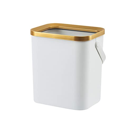 SLSFJLKJ Zlatna kanta za smeće za kuhinjsko kupatilo Četveronožna Plastična uska kanta za smeće s poklopcem