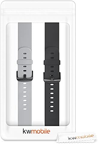 KWMobile Watch Bands kompatibilni sa Huami Amazefit bip S / BIP S Lite - kaiševi od 2 zamjenske silikonske trake - crna / tamnoplava