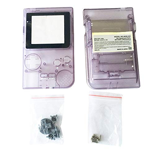 OSTENT Full Housing Shell Case Cover zamjena za Nintendo GBP Game Boy džepna konzola boja Clear Purple