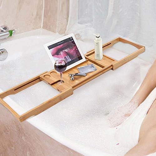 Teerwere kupaonice za kupaonice Caddy bambuo držač kade Držač kupaonica stakla stakla za čitanje stalak za stalak za stalak plutajući regali